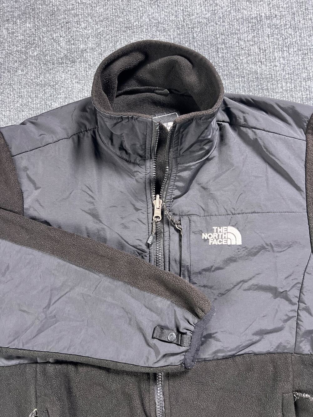 The North Face Denali Jacket Black Full Zip Fleece Nylon Womens Extra Large